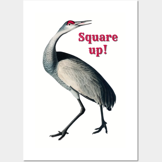 Square Up Heron Wall Art by yaywow